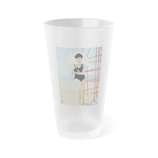 Yvonne Craig #131 (Vintage Female Icon) Frosted Pint Glass 16oz 16oz Frosted - Go Mug Yourself