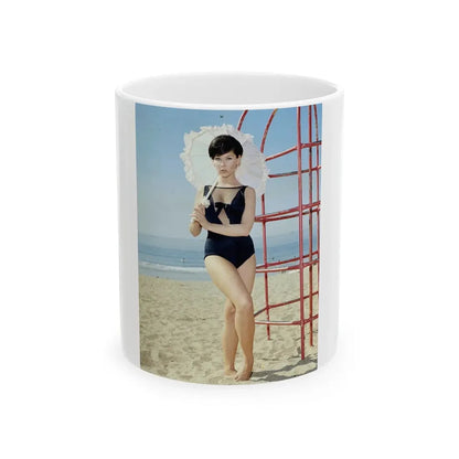 Yvonne Craig #131 (Vintage Female Icon) White Coffee Mug 11oz - Go Mug Yourself