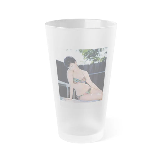 Yvonne Craig #136 - 8x10 Color 2-Piece Hawaiian Bikini Pin-Up Photo from 60's1 (Vintage Female Icon) Frosted Pint Glass 16oz-16oz-Frosted-Go Mug Yourself