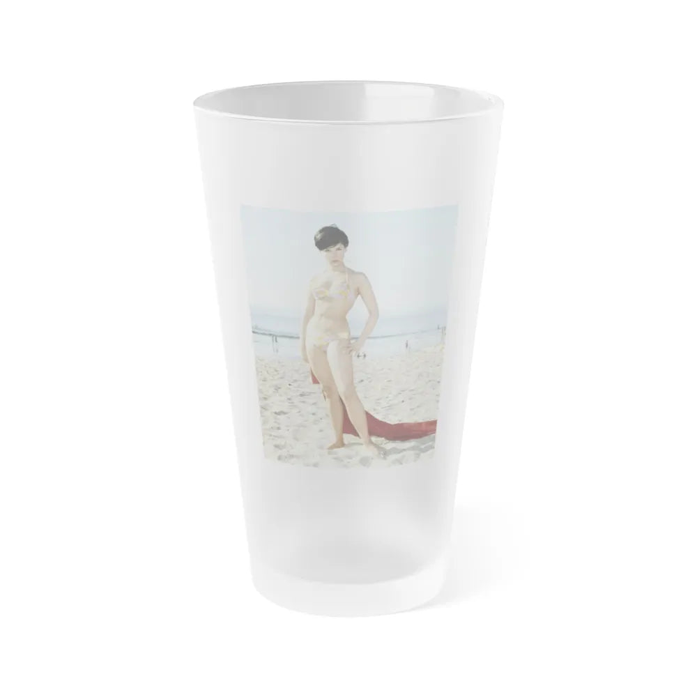 Yvonne Craig #137 (Vintage Female Icon) Frosted Pint Glass 16oz-16oz-Frosted-Go Mug Yourself