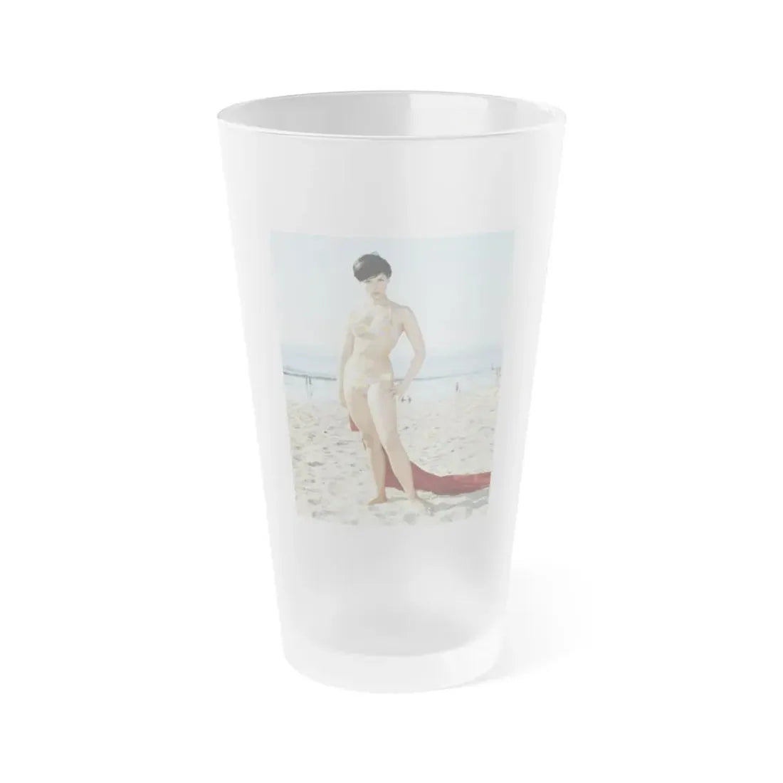 Yvonne Craig #137 (Vintage Female Icon) Frosted Pint Glass 16oz 16oz Frosted - Go Mug Yourself