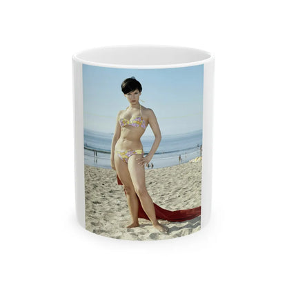 Yvonne Craig #137 (Vintage Female Icon) White Coffee Mug-11oz-Go Mug Yourself