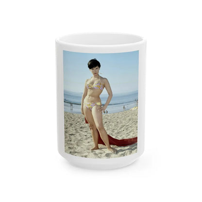 Yvonne Craig #137 (Vintage Female Icon) White Coffee Mug-15oz-Go Mug Yourself