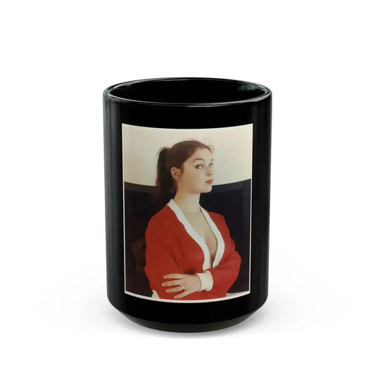 Yvonne Craig #138 (Vintage Female Icon) Black Coffee Mug 15oz - Go Mug Yourself