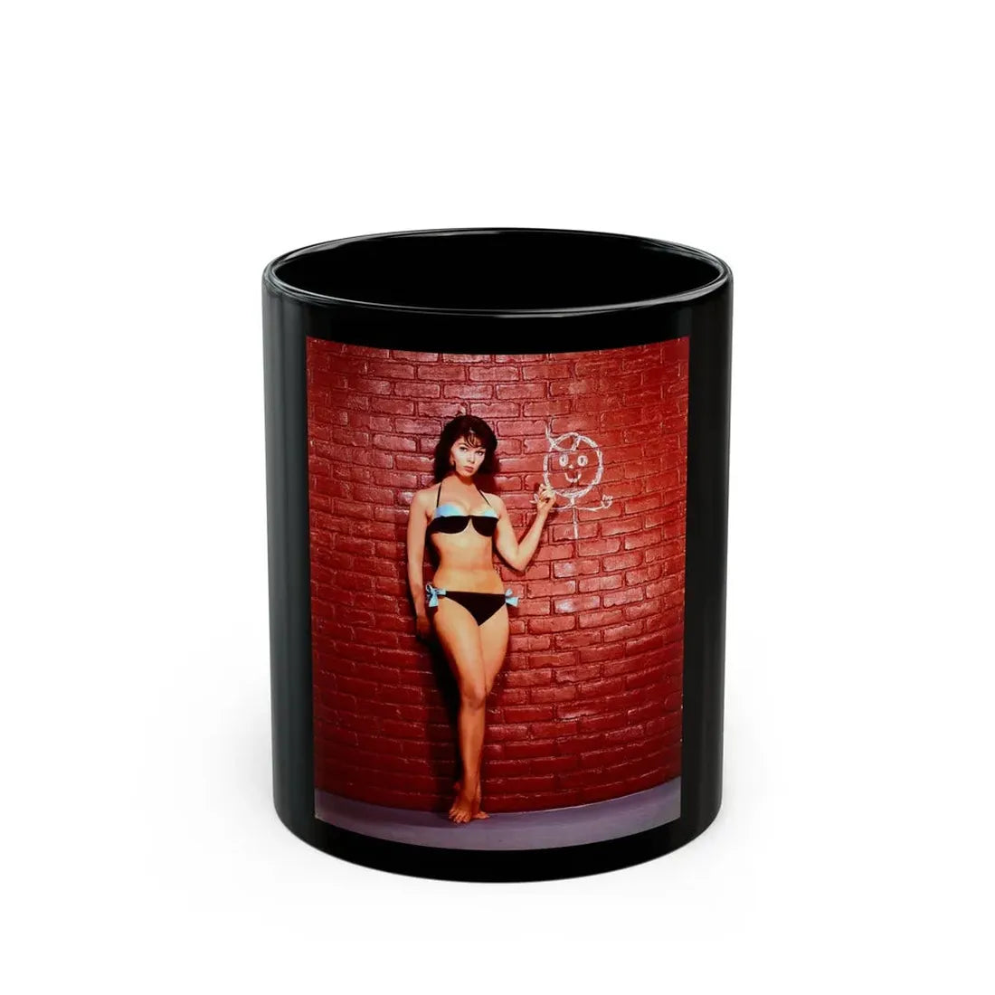 Yvonne Craig #140 (Vintage Female Icon) Black Coffee Mug 11oz - Go Mug Yourself