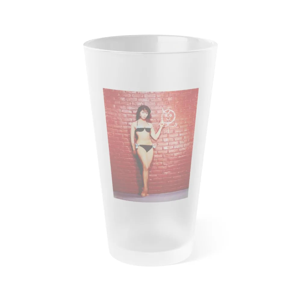 Yvonne Craig #140 (Vintage Female Icon) Frosted Pint Glass 16oz-16oz-Frosted-Go Mug Yourself