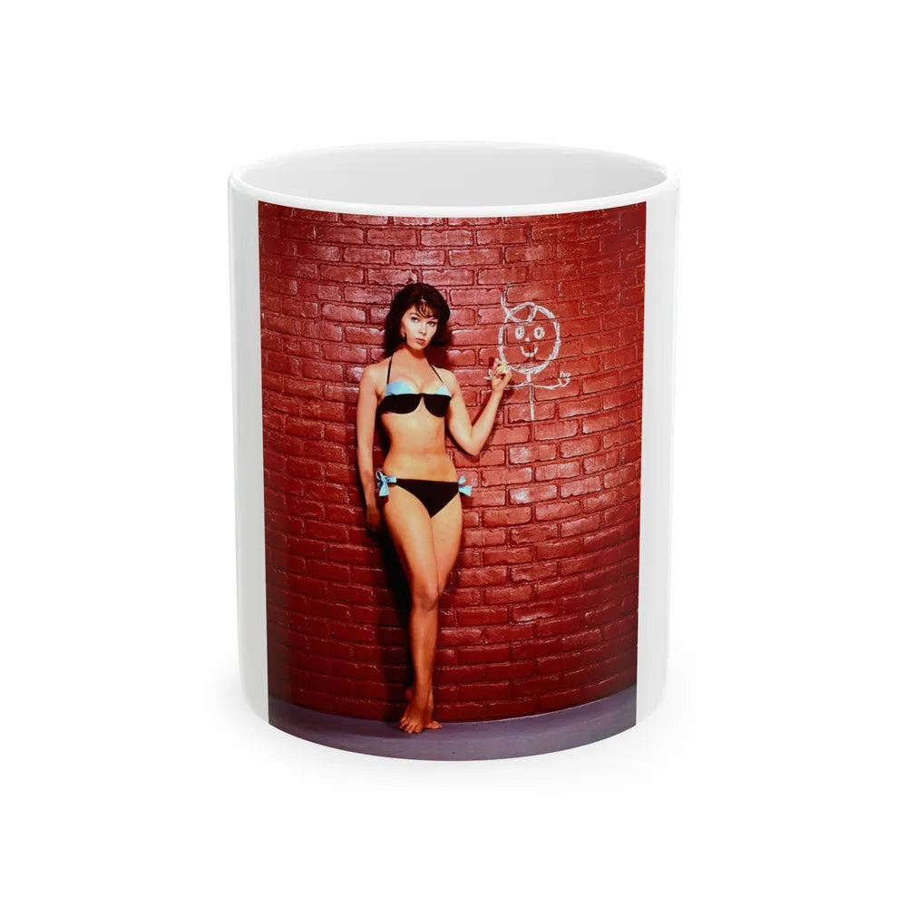 Yvonne Craig #140 (Vintage Female Icon) White Coffee Mug-11oz-Go Mug Yourself