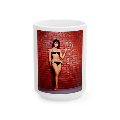 Yvonne Craig #140 (Vintage Female Icon) White Coffee Mug-15oz-Go Mug Yourself