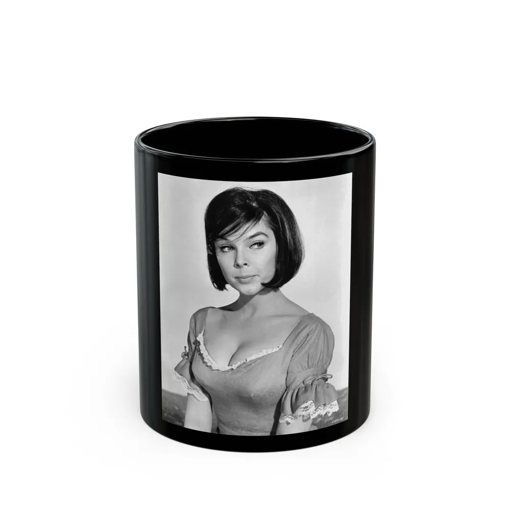 Yvonne Craig #141 (Vintage Female Icon) Black Coffee Mug-11oz-Go Mug Yourself