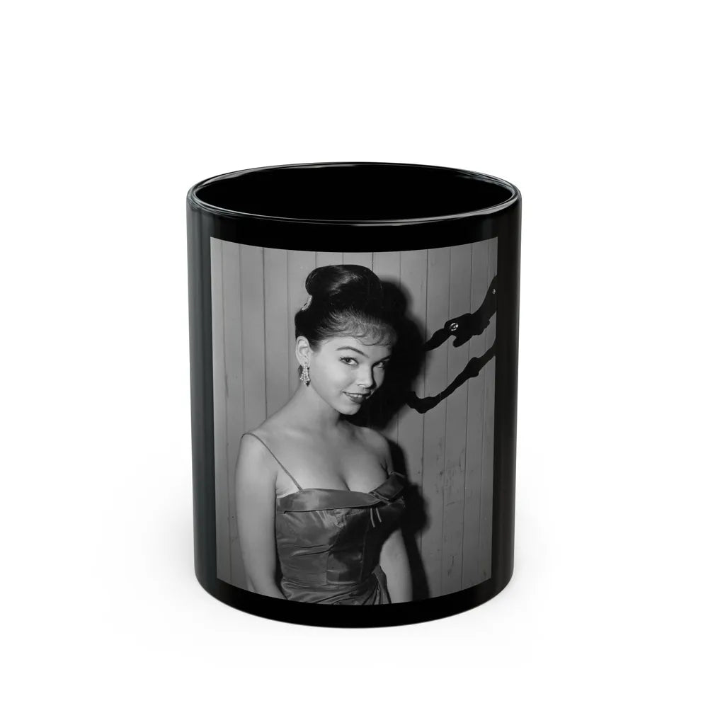 Yvonne Craig #147 (Vintage Female Icon) Black Coffee Mug-11oz-Go Mug Yourself