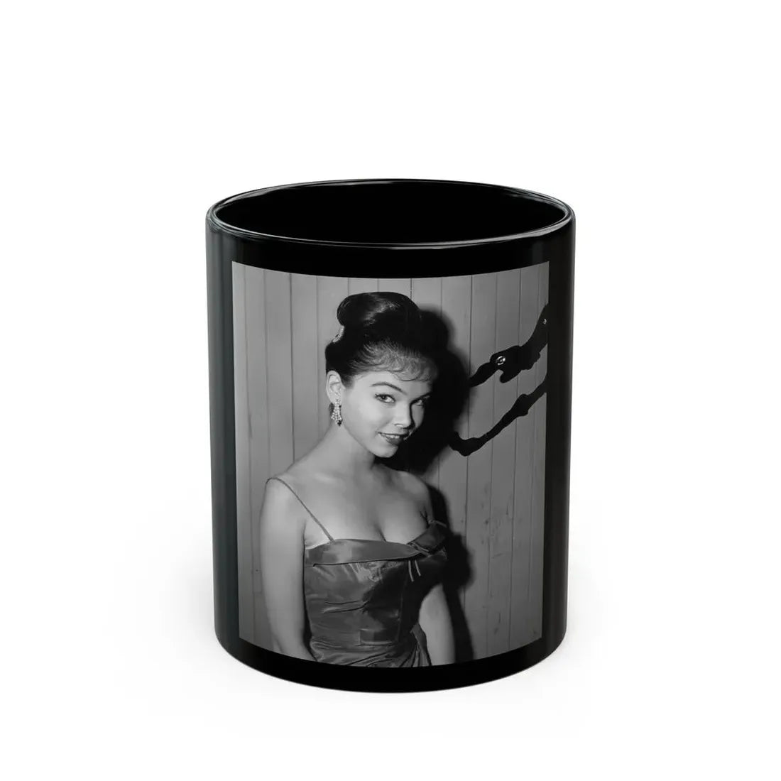 Yvonne Craig #147 (Vintage Female Icon) Black Coffee Mug 11oz - Go Mug Yourself