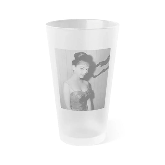 Yvonne Craig #147 (Vintage Female Icon) Frosted Pint Glass 16oz 16oz Frosted - Go Mug Yourself