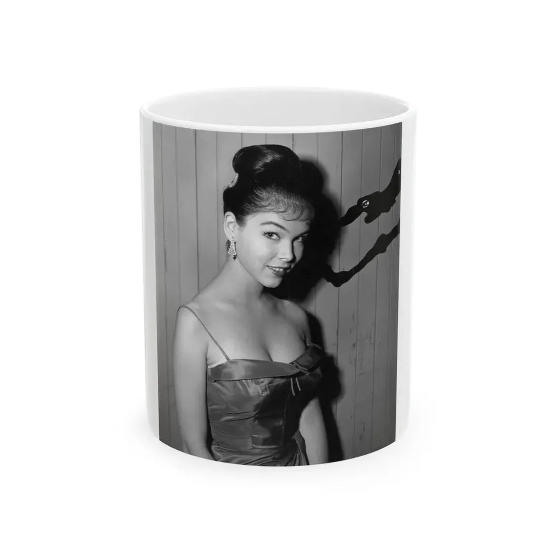 Yvonne Craig #147 (Vintage Female Icon) White Coffee Mug 11oz - Go Mug Yourself