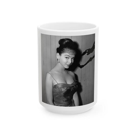 Yvonne Craig #147 (Vintage Female Icon) White Coffee Mug-15oz-Go Mug Yourself