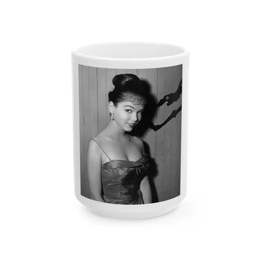 Yvonne Craig #147 (Vintage Female Icon) White Coffee Mug 15oz - Go Mug Yourself