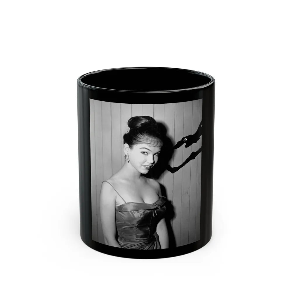 Yvonne Craig #1471 (Vintage Female Icon) Black Coffee Mug-11oz-Go Mug Yourself