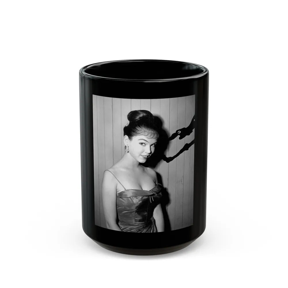 Yvonne Craig #1471 (Vintage Female Icon) Black Coffee Mug-15oz-Go Mug Yourself