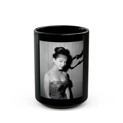 Yvonne Craig #1471 (Vintage Female Icon) Black Coffee Mug 15oz - Go Mug Yourself