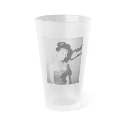 Yvonne Craig #1471 (Vintage Female Icon) Frosted Pint Glass 16oz-16oz-Frosted-Go Mug Yourself