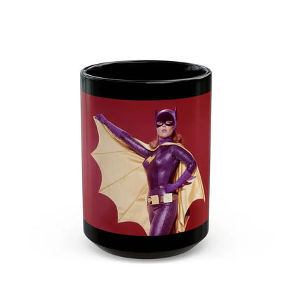 Yvonne Craig #148 - Batgirl Photo (Vintage Female Icon) Black Coffee Mug 15oz - Go Mug Yourself