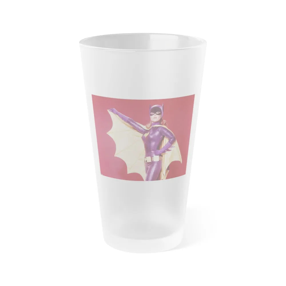 Yvonne Craig #148 - Batgirl Photo (Vintage Female Icon) Frosted Pint Glass 16oz-16oz-Frosted-Go Mug Yourself