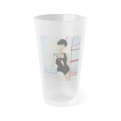 Yvonne Craig #149 (Vintage Female Icon) Frosted Pint Glass 16oz 16oz Frosted - Go Mug Yourself