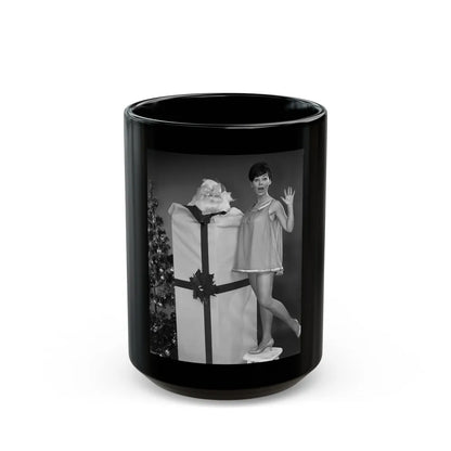 Yvonne Craig #150 (Vintage Female Icon) Black Coffee Mug-15oz-Go Mug Yourself