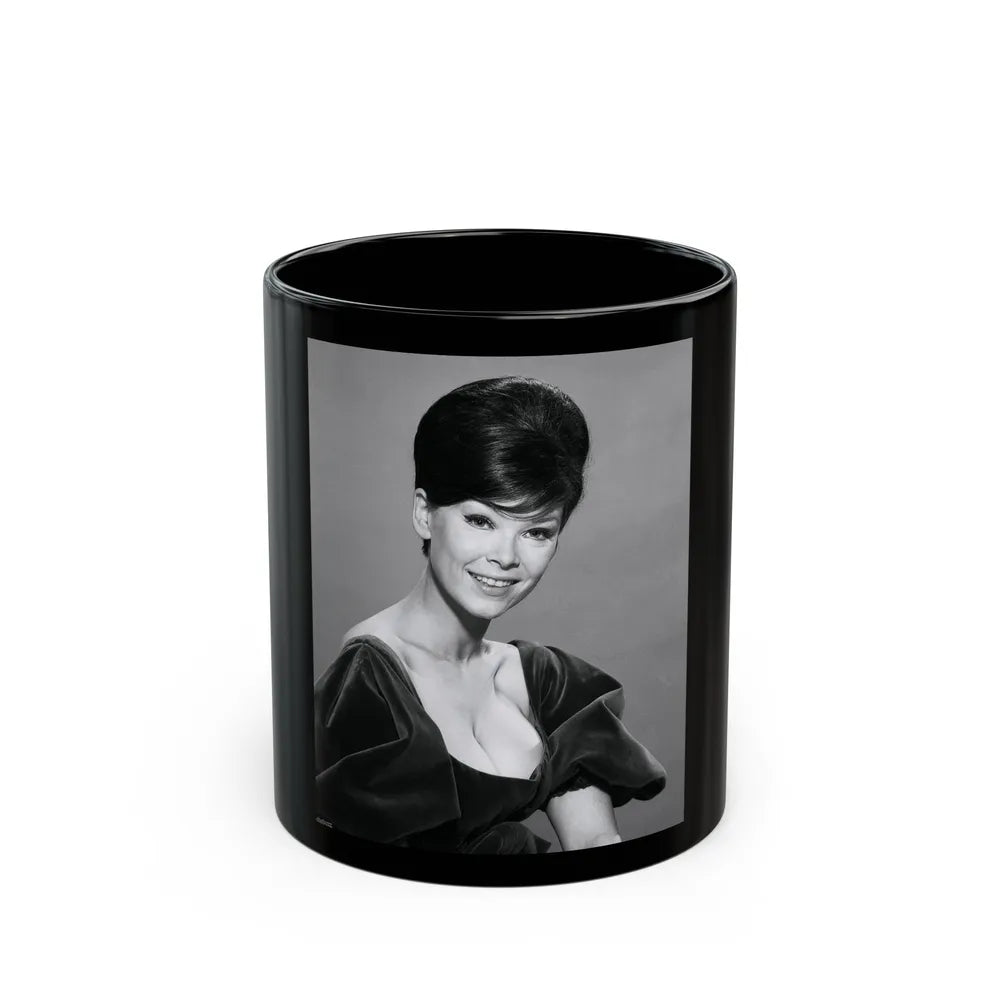 Yvonne Craig #151 (Vintage Female Icon) Black Coffee Mug-11oz-Go Mug Yourself