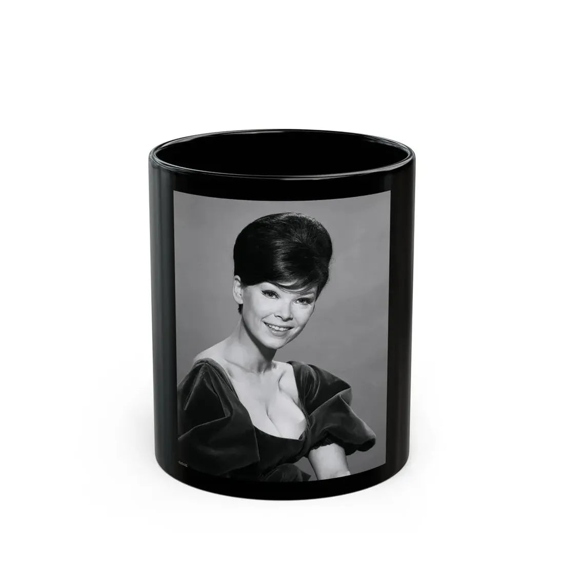 Yvonne Craig #151 (Vintage Female Icon) Black Coffee Mug 11oz - Go Mug Yourself