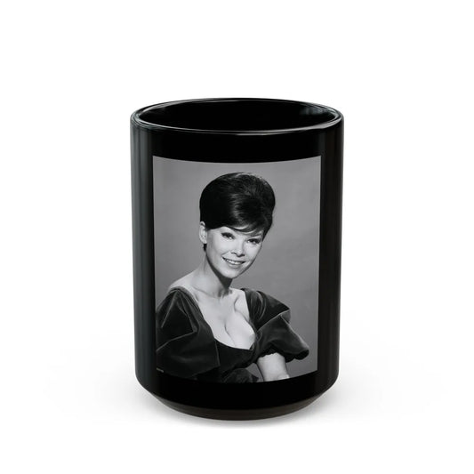 Yvonne Craig #151 (Vintage Female Icon) Black Coffee Mug-15oz-Go Mug Yourself