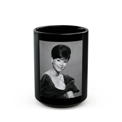 Yvonne Craig #151 (Vintage Female Icon) Black Coffee Mug 15oz - Go Mug Yourself