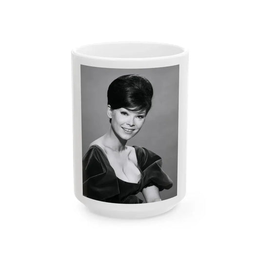 Yvonne Craig #151 (Vintage Female Icon) White Coffee Mug 15oz - Go Mug Yourself