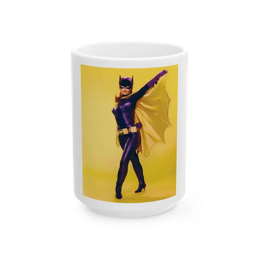 Yvonne Craig #156 - Batgirl Photo (Vintage Female Icon) White Coffee Mug 15oz - Go Mug Yourself