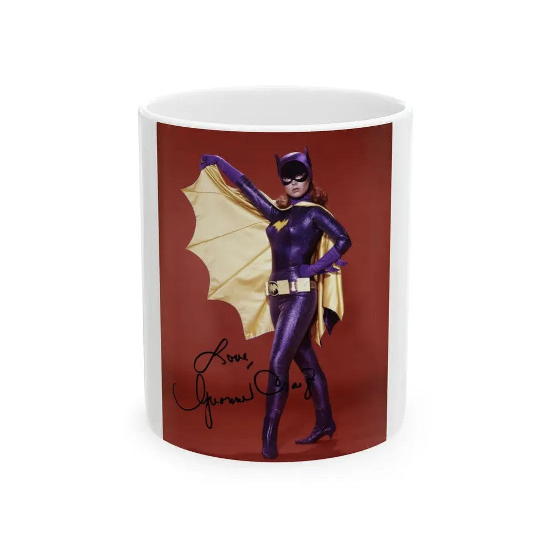 Yvonne Craig #158 - Batgirl Photo (Vintage Female Icon) White Coffee Mug 11oz - Go Mug Yourself