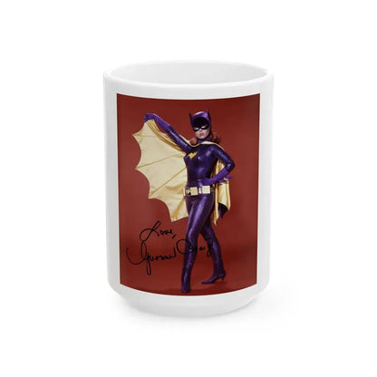 Yvonne Craig #158 - Batgirl Photo (Vintage Female Icon) White Coffee Mug 15oz - Go Mug Yourself
