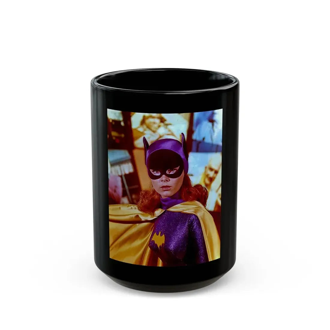 Yvonne Craig #159 - Batgirl Photo (Vintage Female Icon) Black Coffee Mug 15oz - Go Mug Yourself
