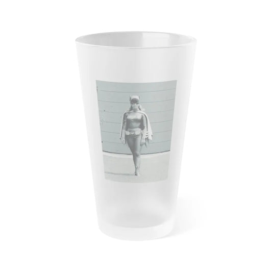 Yvonne Craig #167 - Batgirl Photo (Vintage Female Icon) Frosted Pint Glass 16oz-16oz-Frosted-Go Mug Yourself