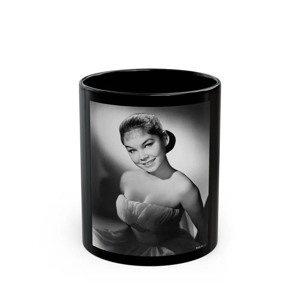 Yvonne Craig #168 (Vintage Female Icon) Black Coffee Mug-11oz-Go Mug Yourself