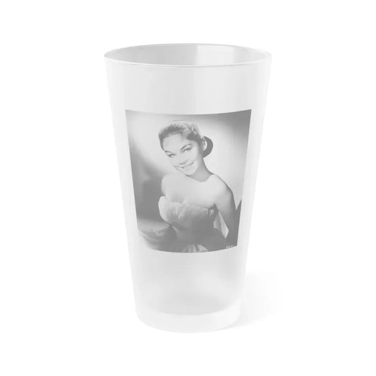 Yvonne Craig #168 (Vintage Female Icon) Frosted Pint Glass 16oz 16oz Frosted - Go Mug Yourself