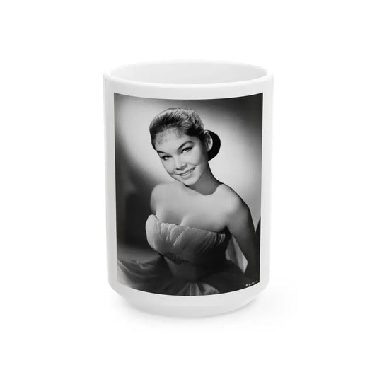 Yvonne Craig #168 (Vintage Female Icon) White Coffee Mug 15oz - Go Mug Yourself