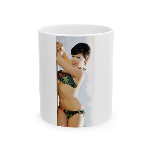 Yvonne Craig #175 - 8x10 Color 2-Piece Hawaiian Bikini Pin-Up Photo from 60's (Vintage Female Icon) White Coffee Mug 11oz - Go Mug Yourself