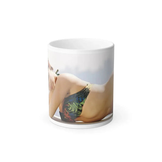 Yvonne Craig #175 - 8x10 Color 2-Piece Hawaiian Bikini Pin-Up Photo from 60's1 (Vintage Female Icon) Color Changing Mug 11oz Default Title 11oz - Go Mug Yourself