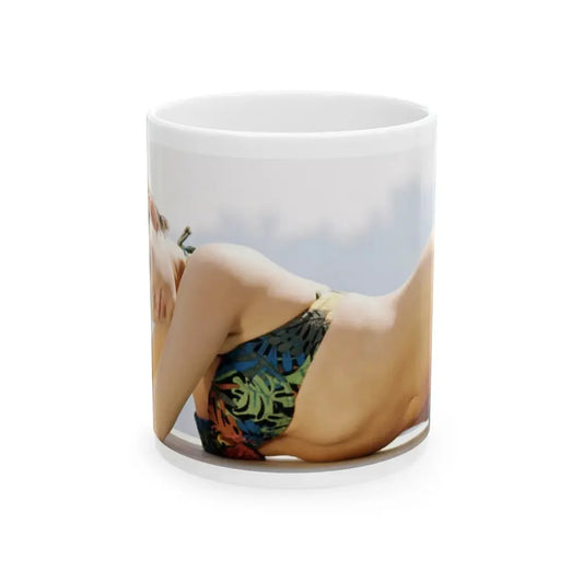 Yvonne Craig #175 - 8x10 Color 2-Piece Hawaiian Bikini Pin-Up Photo from 60's1 (Vintage Female Icon) White Coffee Mug 11oz - Go Mug Yourself