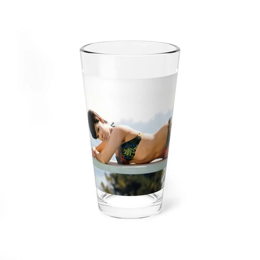 Yvonne Craig #175 - 8x10 Color 2-Piece Hawaiian Bikini Pin-Up Photo from 60's3 (Vintage Female Icon) Pint Glass 16oz 16oz - Go Mug Yourself