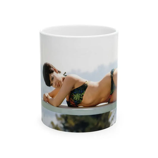 Yvonne Craig #175 - 8x10 Color 2-Piece Hawaiian Bikini Pin-Up Photo from 60's3 (Vintage Female Icon) White Coffee Mug 11oz - Go Mug Yourself
