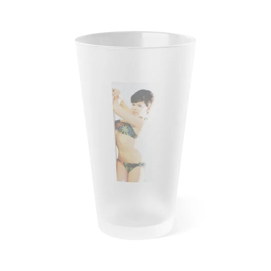 Yvonne Craig #175 - 8x10 Color 2-Piece Hawaiian Bikini Pin-Up Photo from 60's (Vintage Female Icon) Frosted Pint Glass 16oz-16oz-Frosted-Go Mug Yourself