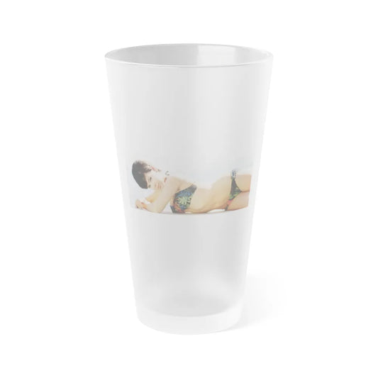 Yvonne Craig #175 - 8x10 Color 2-Piece Hawaiian Bikini Pin-Up Photo from 60's1 (Vintage Female Icon) Frosted Pint Glass 16oz-16oz-Frosted-Go Mug Yourself
