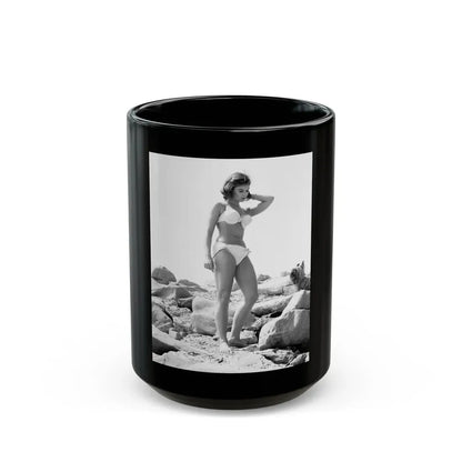 Yvonne Craig #176 (Vintage Female Icon) Black Coffee Mug 15oz - Go Mug Yourself