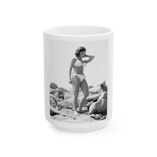 Yvonne Craig #176 (Vintage Female Icon) White Coffee Mug-15oz-Go Mug Yourself