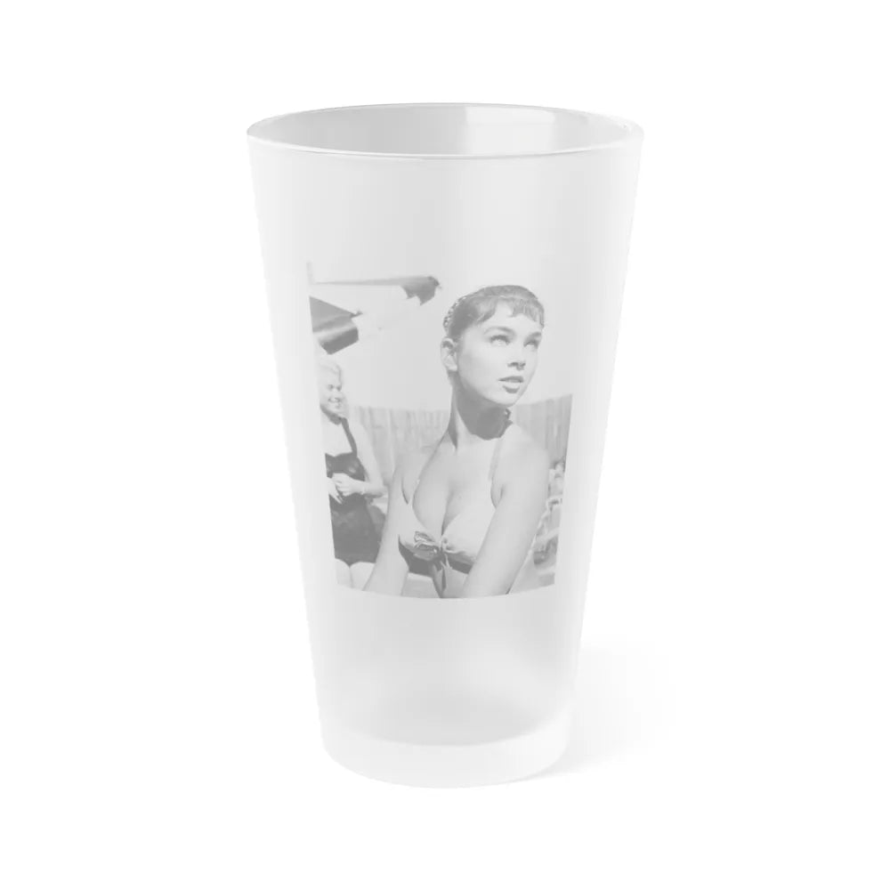 Yvonne Craig #179 (Vintage Female Icon) Frosted Pint Glass 16oz-16oz-Frosted-Go Mug Yourself